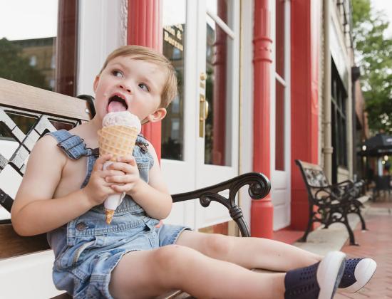 Is that ice cream cone big enough! Enjoy ice cream in downtown Paducah.