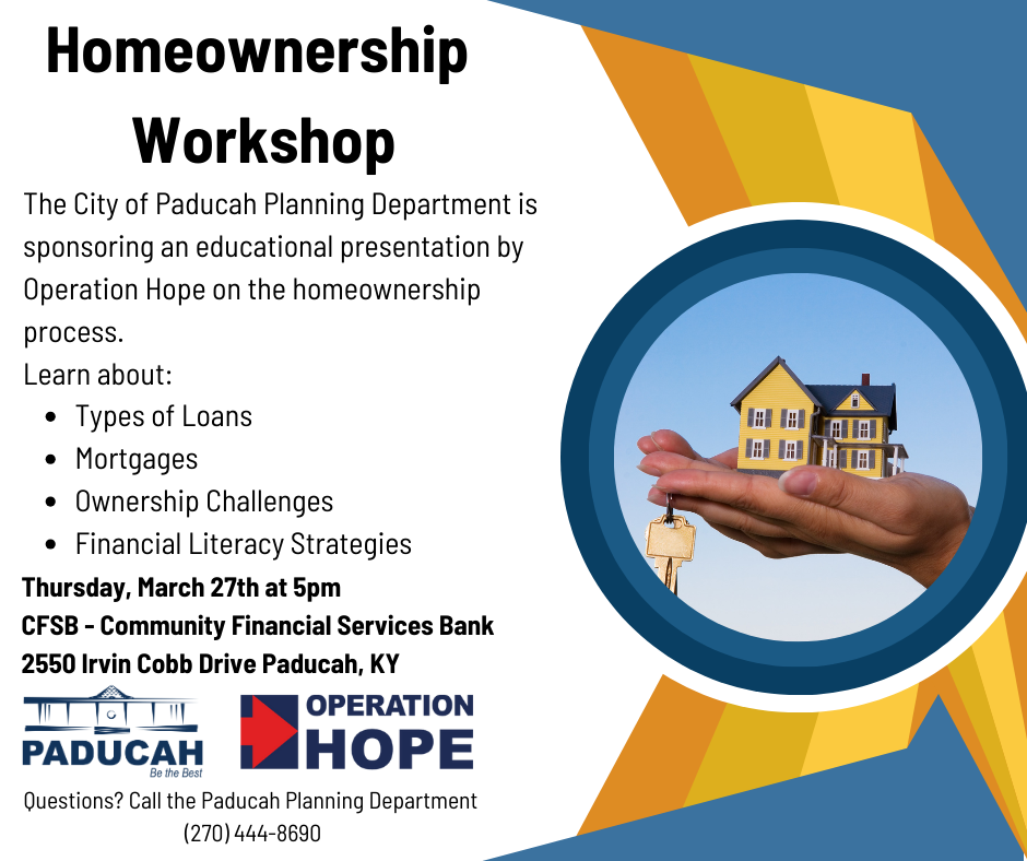 Homeownership workshop on March 27
